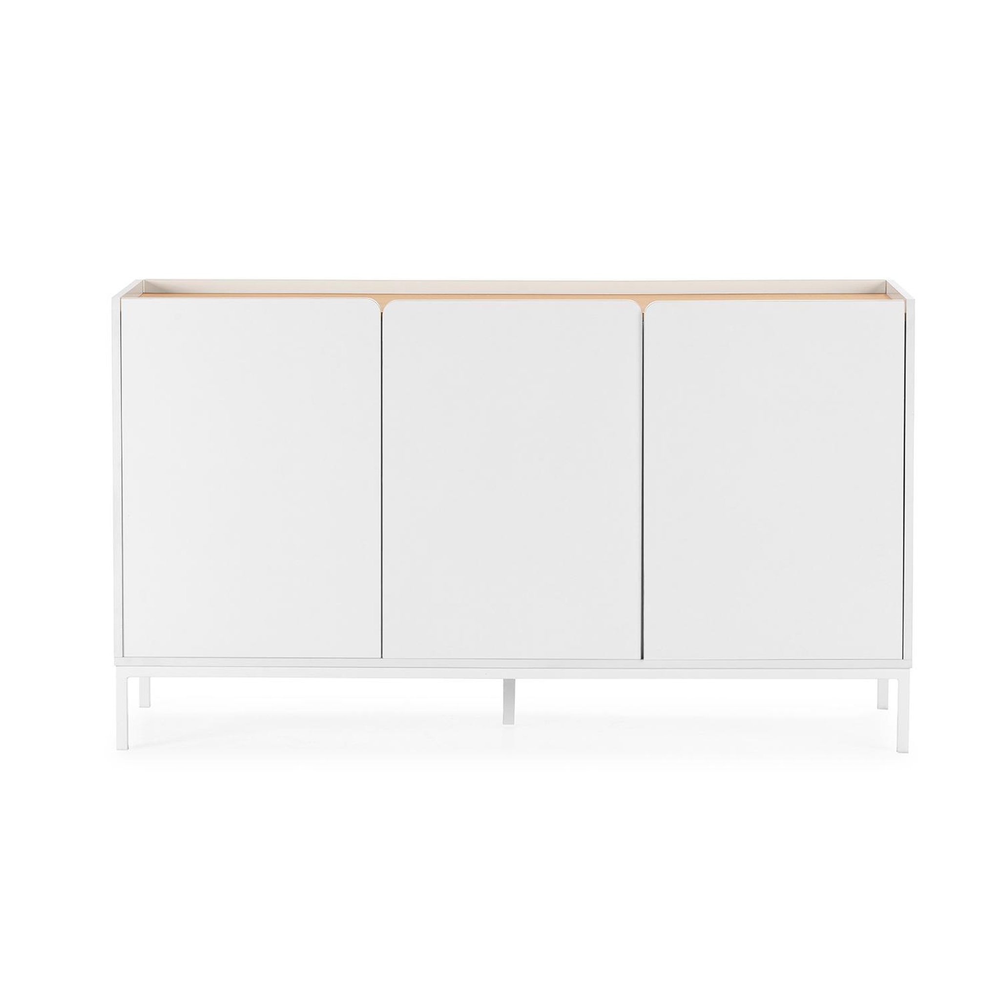 Voir la diapositive 4 : VS VENTA-STOCK Buffet Curva 3 portes couleur Blanc