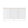 Voir la diapositive 4 : VS VENTA-STOCK Buffet Curva 3 portes couleur Blanc