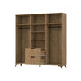 Voir la diapositive 6 : BEST MOBILIER Portmore - armoire - effet bois - 185x192 cm