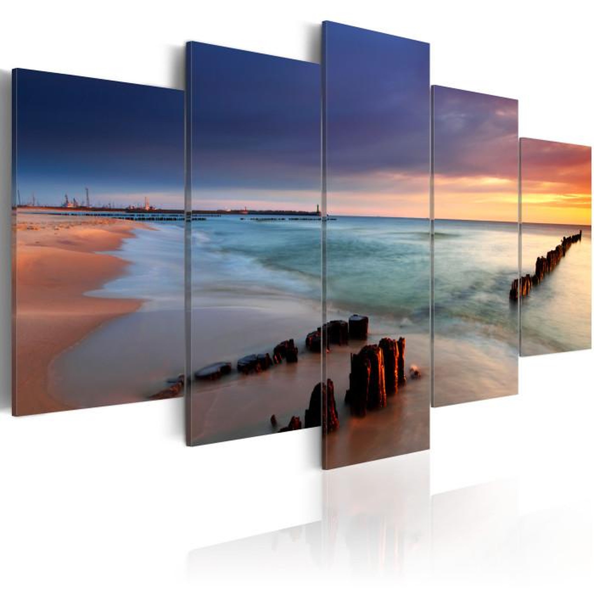 Paris Prix Tableau Imprimé  Cocher du Soleil au Bord de la Mer. Coloris disponibles : Multicolore