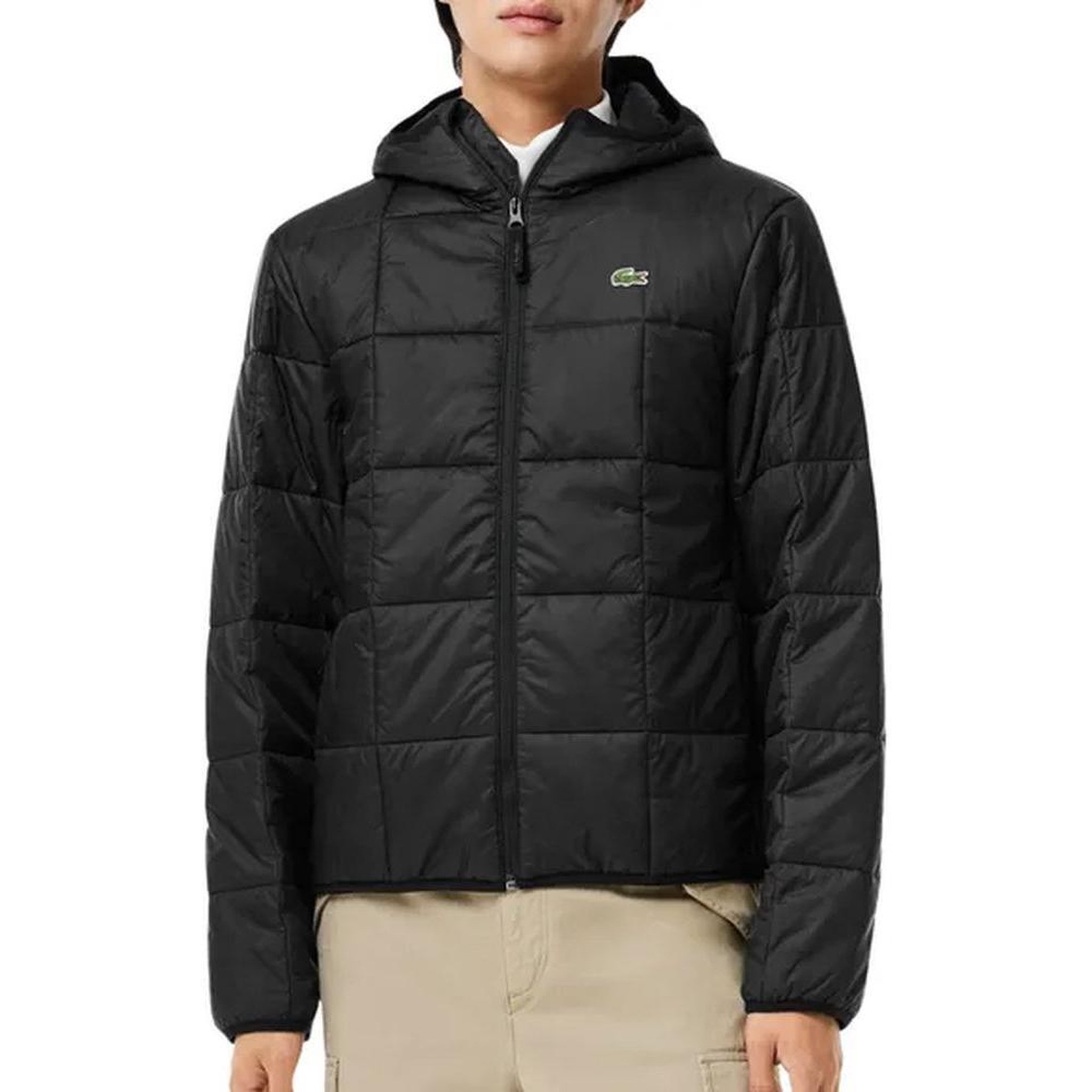 Lacoste Doudoune noire homme lacoste bh1666. Coloris disponibles : Noir