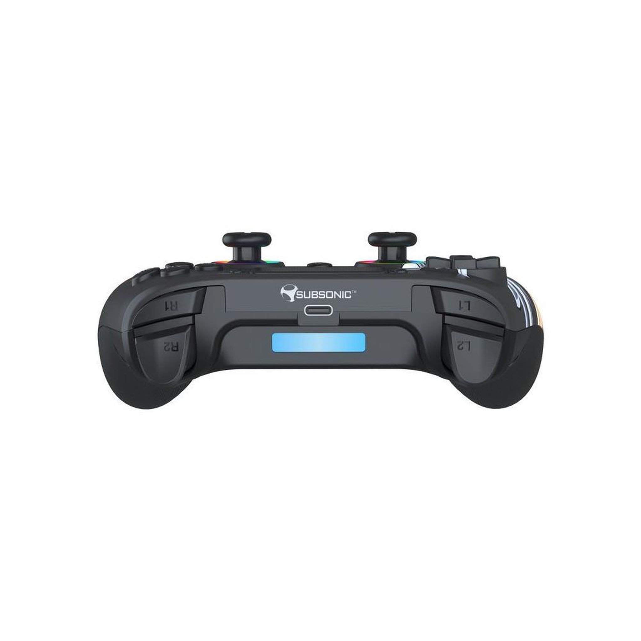 Voir la diapositive 4 : Subsonic Manette sans fil ps5 et pc led dragon ball goku ultra instinct noir, rgb, turbo, 2 palettes arrière m1/m2 et gyroscope 6 axes