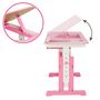 Voir la diapositive 2 : tectake Bureau réglable en hauteur et inclinable en bois rose vif