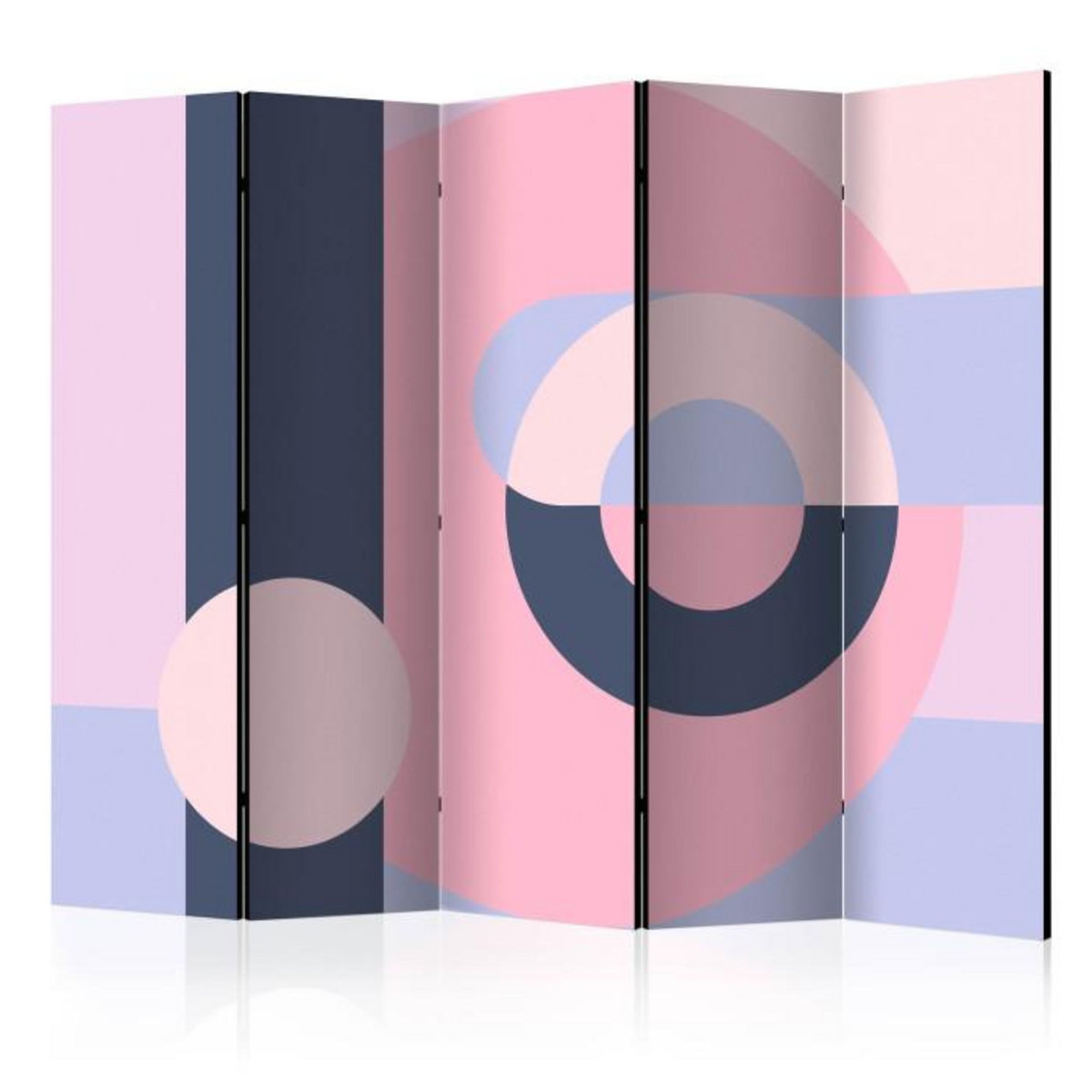 Paris Prix Paravent 5 Volets  Geometric Wreath Violet  172x225cm