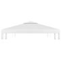 Voir la diapositive 3 : VIDAXL Toile de toit de belvedere 2 niveaux 310 g/m^2 3x3 m Blanc