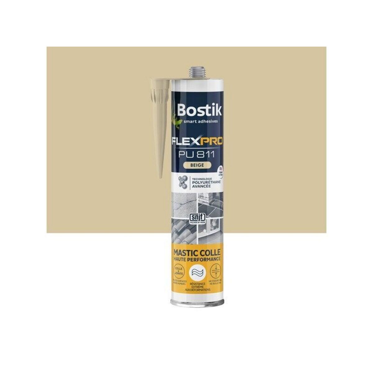 Bostik Colle joint int/ext polyuretane bostik flexpro pu 811 beige cart 300ml