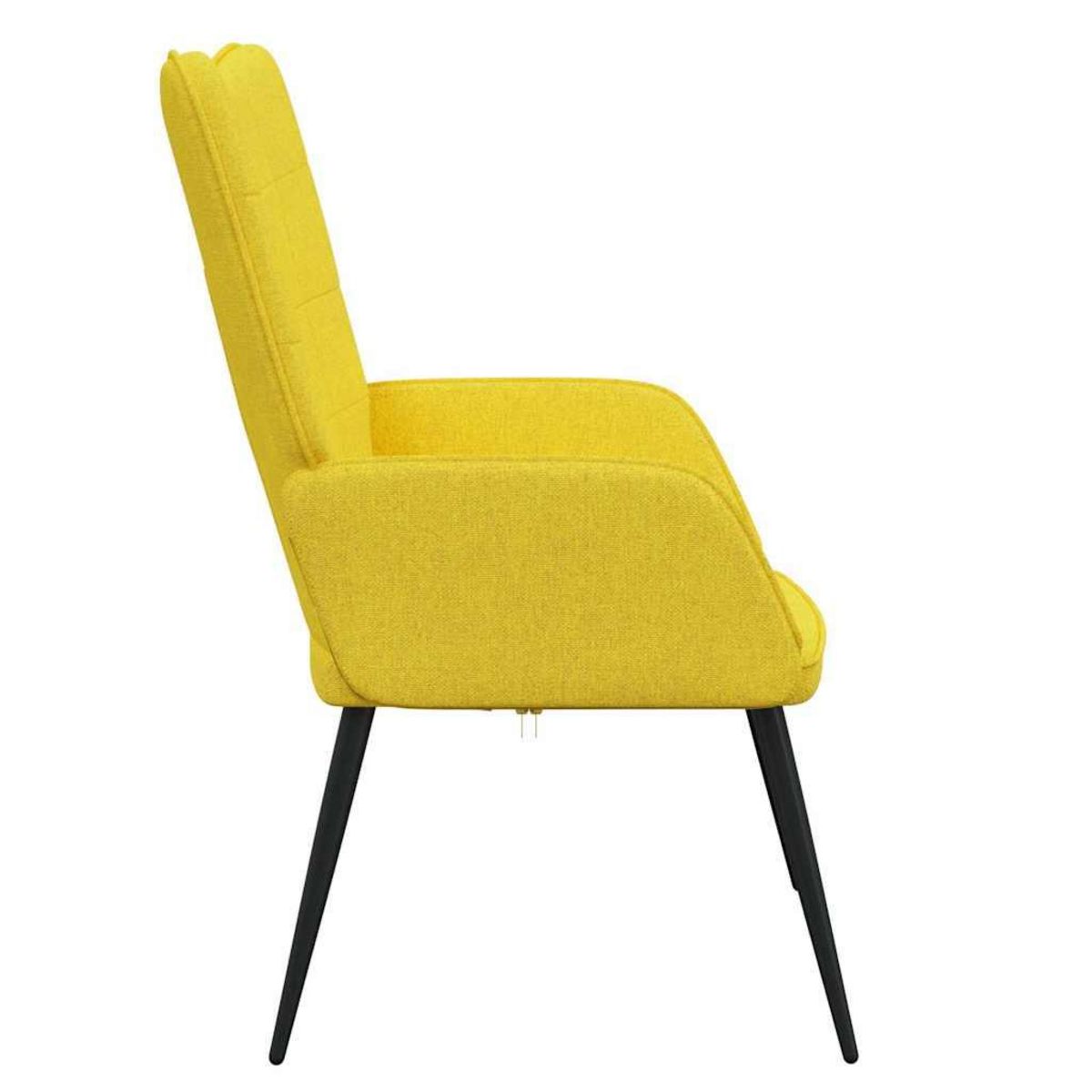 VIDAXL Chaise de relaxation Jaune moutarde Tissu