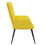 Voir la diapositive 4 : VIDAXL Chaise de relaxation Jaune moutarde Tissu