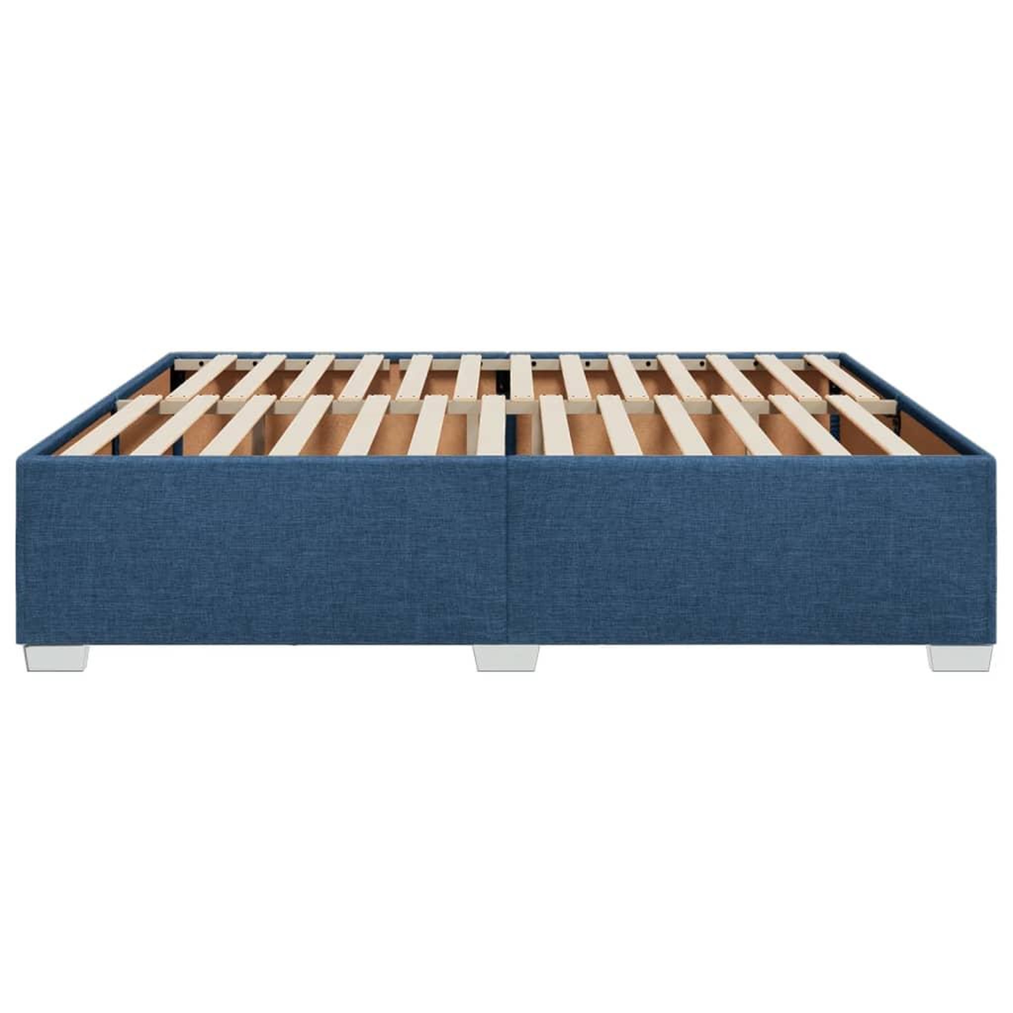 Voir la diapositive 5 : VIDAXL Cadre de lit sans matelas bleu 180x200 cm tissu