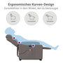 Voir la diapositive 6 : VIDAXL Fauteuil inclinable de massage electrique Taupe Tissu
