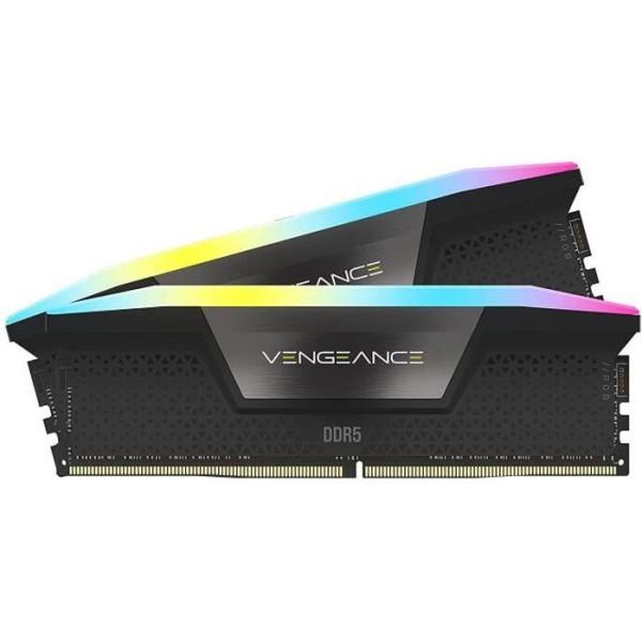 Corsair Mémoire RAM - CORSAIR - Vengeance RGB DDR5 - 32GB 2x16GB DIMM - 6000MT/s - Intel XMP - 1.40V - Noir (CMH32GX5M2E6000C36)