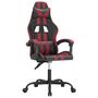 Voir la diapositive 2 : VIDAXL Chaise de jeu Noir et rouge bordeaux Similicuir