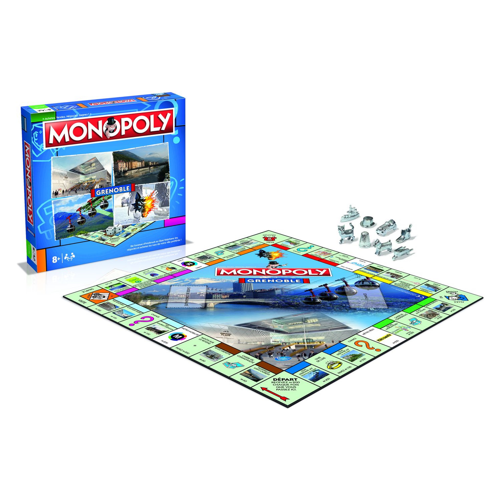 Voir la diapositive 2 :  WINNING MOVES Jeu - Monopoly Grenoble Edition 2019 
