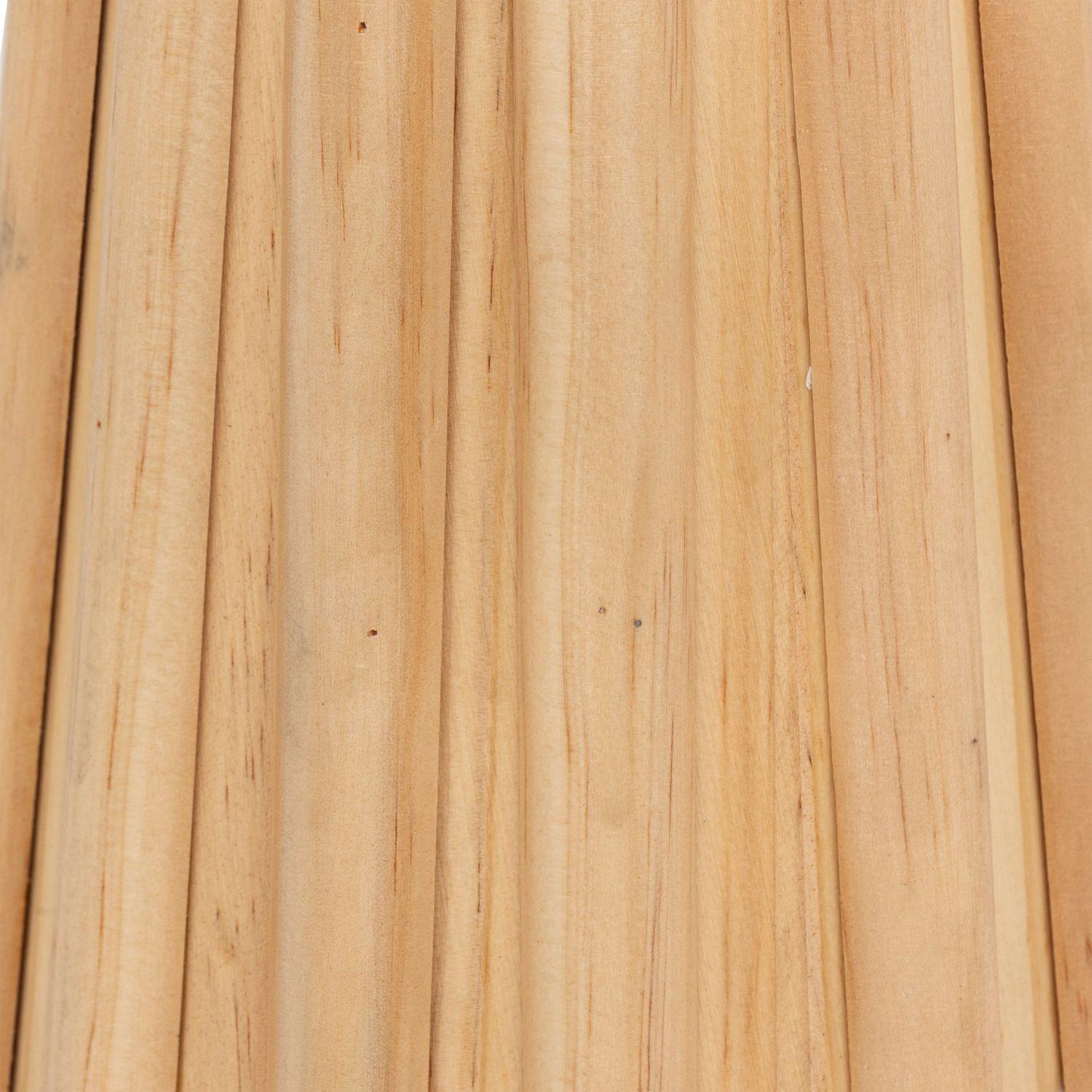 Voir la diapositive 5 : ATMOSPHERA Lampe à poser en bois adon - h. 53 cm - beige