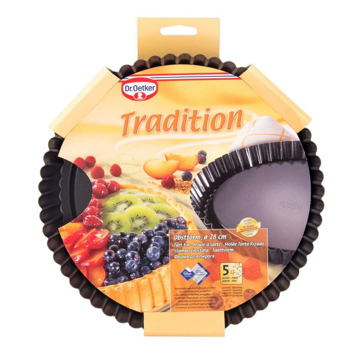 DR.OETKER Lot de 2 moules à tarte renversée 28 cm Dr.Oetker Tradition