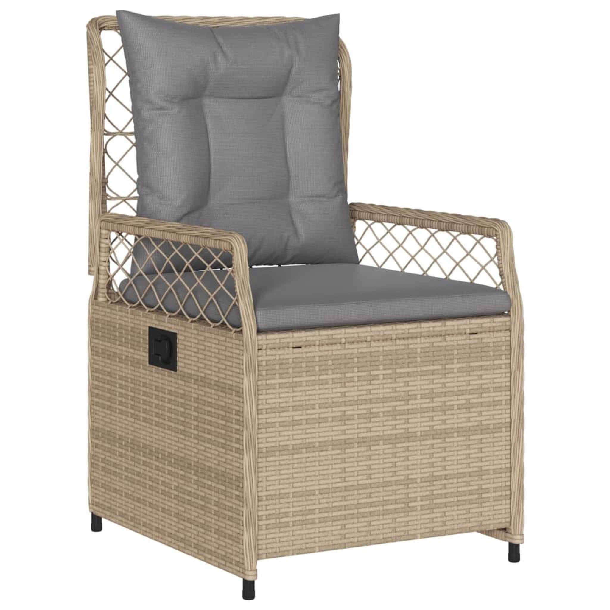 Voir la diapositive 4 : VIDAXL Chaises inclinables de jardin lot de 2 beige resine tressee
