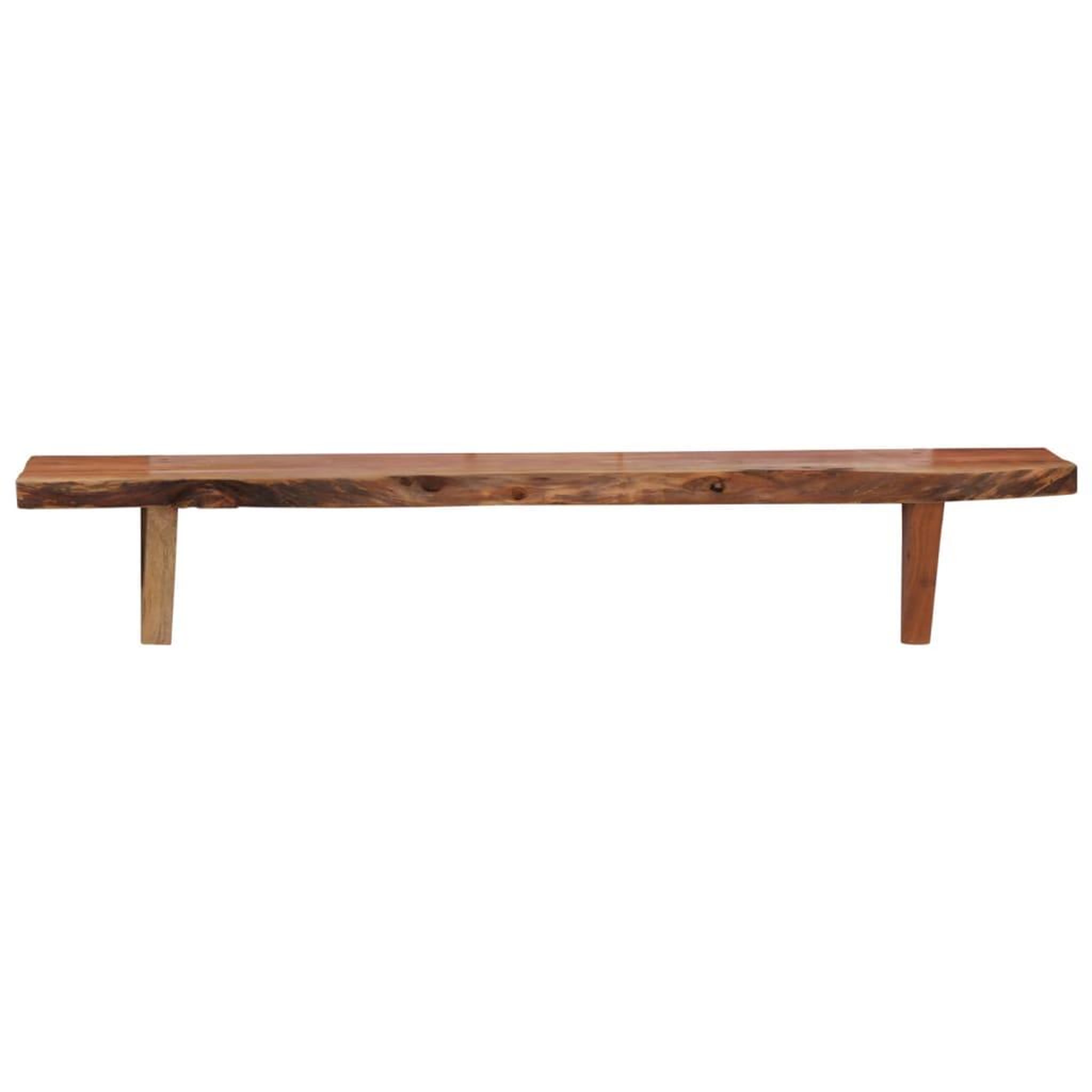 Voir la diapositive 5 : VIDAXL Etageres murales 2 pcs 90x20x18 cm Bois d'acacia massif