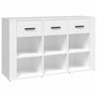 Voir la diapositive 2 : VIDAXL Buffet Blanc 100x30x59,5 cm Bois d'ingenierie