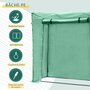 Voir la diapositive 4 : OUTSUNNY Serre de Jardin 200L x 73l x 168H cm acier PE haute densité 140 g/m² anti-UV avec porte zippée déroulante et fenêtres vert