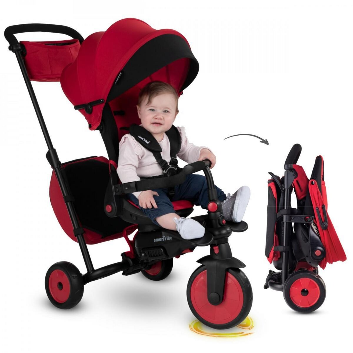 SMARTRIKE Tricycle pliable STR7 Rouge