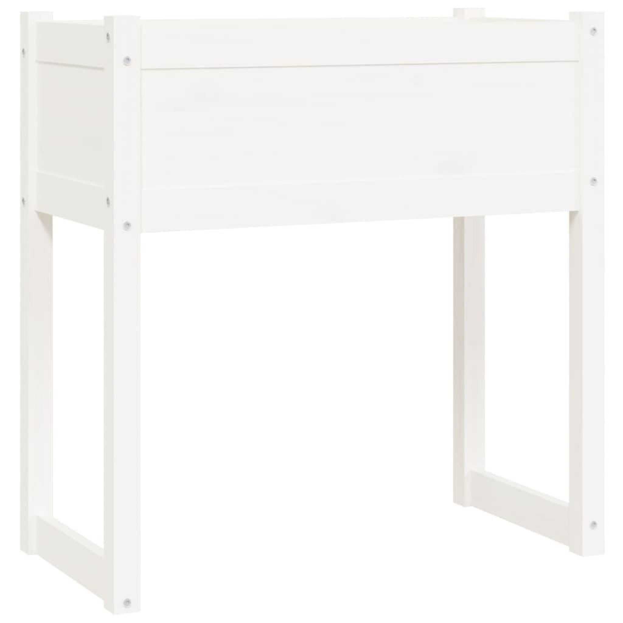 Voir la diapositive 2 : VIDAXL Jardiniere Blanc 78x40x81 cm Bois massif de pin