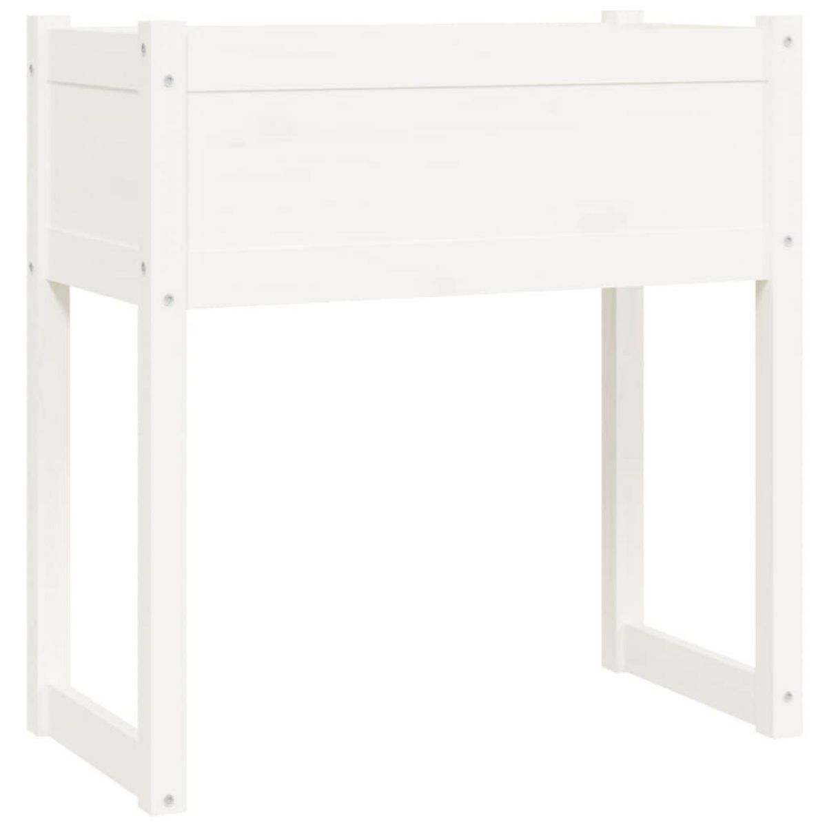 VIDAXL Jardiniere Blanc 78x40x81 cm Bois massif de pin