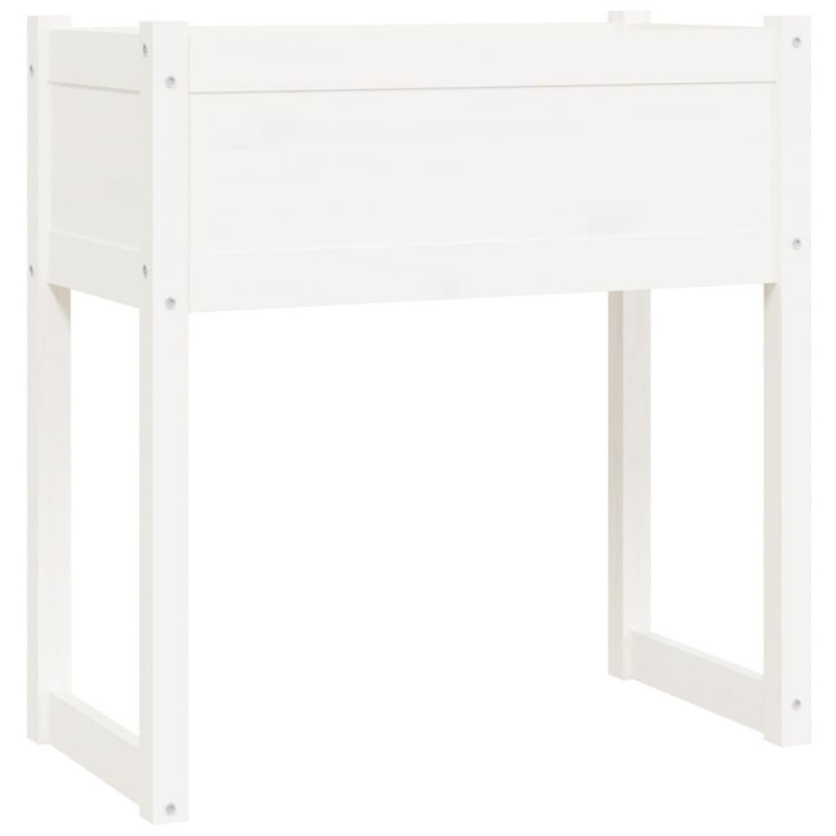 VIDAXL Jardiniere Blanc 78x40x81 cm Bois massif de pin