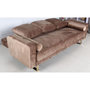 Voir la diapositive 3 : Paris Prix Canapé Convertible Velours  Albine  210cm Taupe