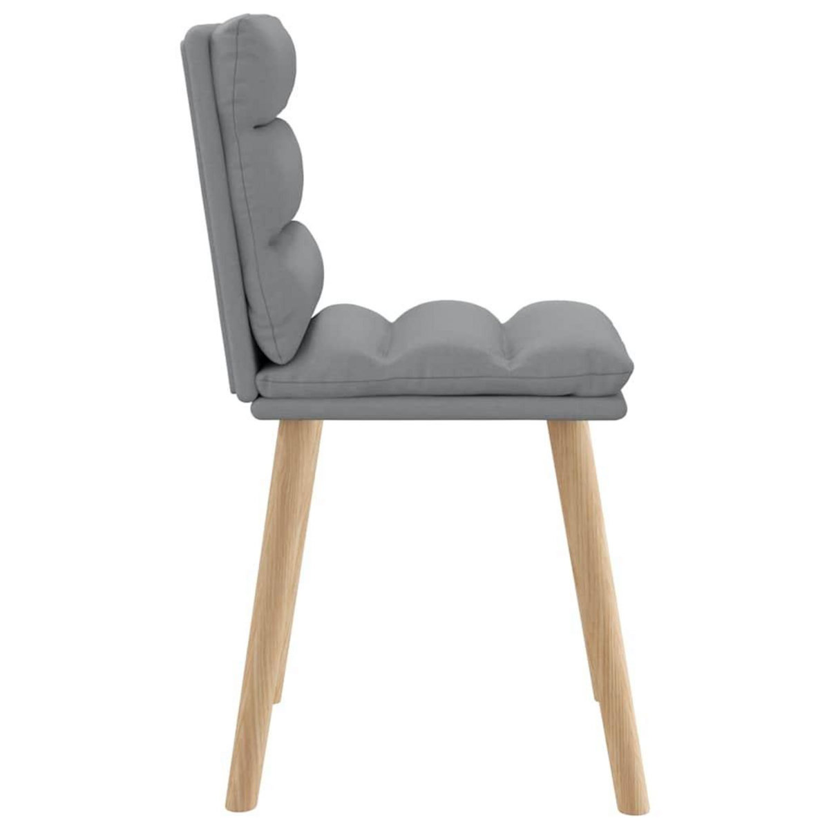 VIDAXL Chaises a manger lot de 6 gris clair tissu