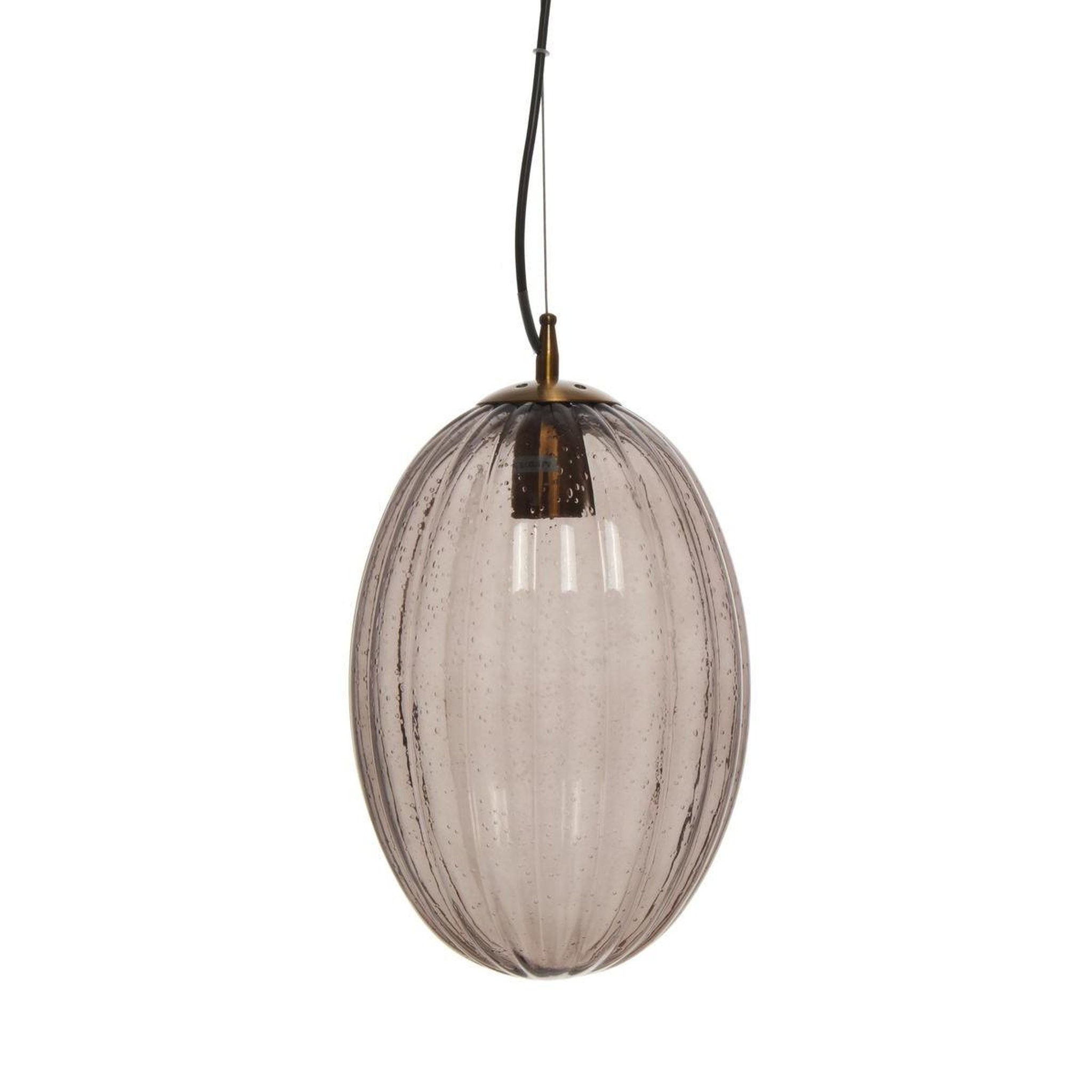 Paris Prix Lampe Suspension en Verre  Virgina  36cm Gris