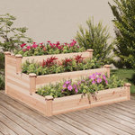 VIDAXL Lit sureleve de jardin 120x120x56 cm bois massif de sapin