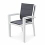 SWEEEK Lot de 2 fauteuils - Chicago - En aluminium  et textilène, empilables