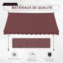 Voir la diapositive 4 : OUTSUNNY Store banne manuel rétractable 3L x 1,5l m inclinaison et hauteur réglable installation rapide métal alu polyester anti-UV bordeaux