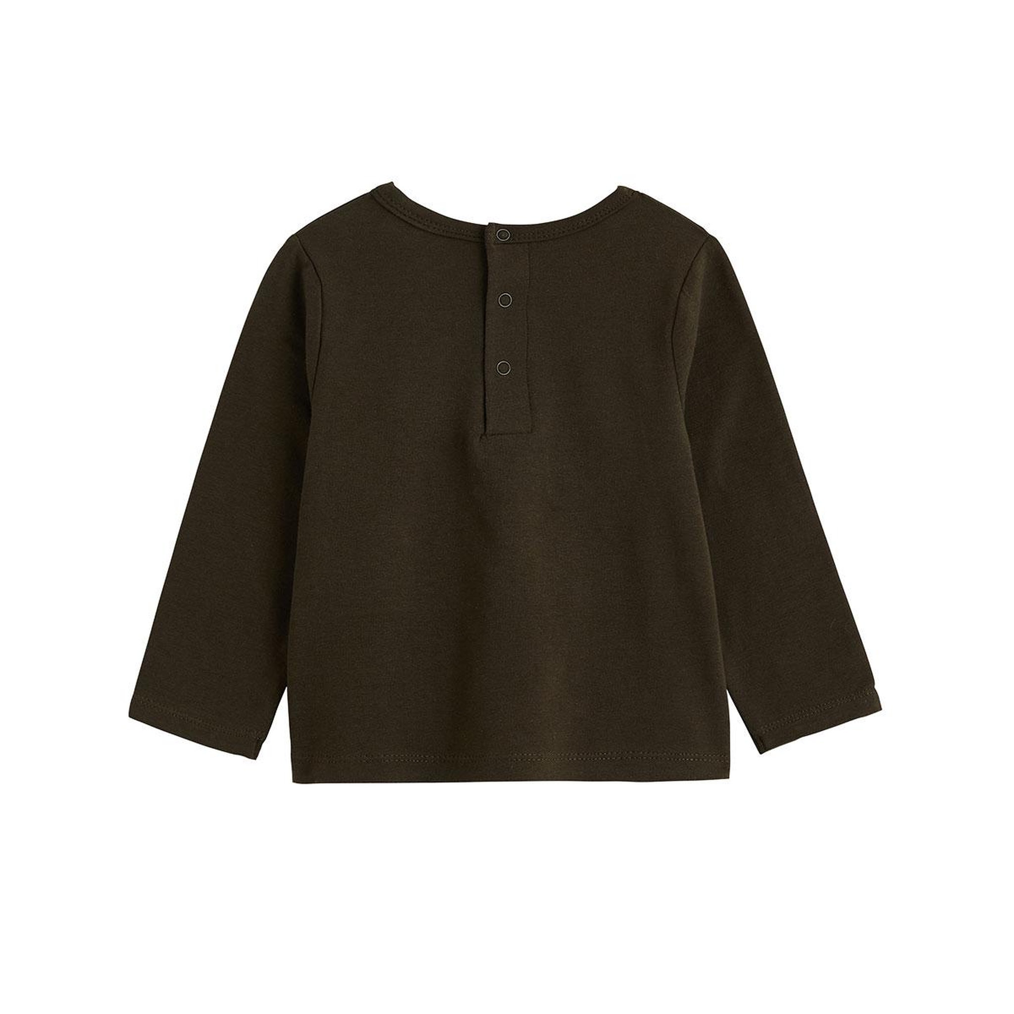 Voir la diapositive 4 : PETIT BEGUIN Ensemble salopette bébé en molleton et t-shirt ginkgo