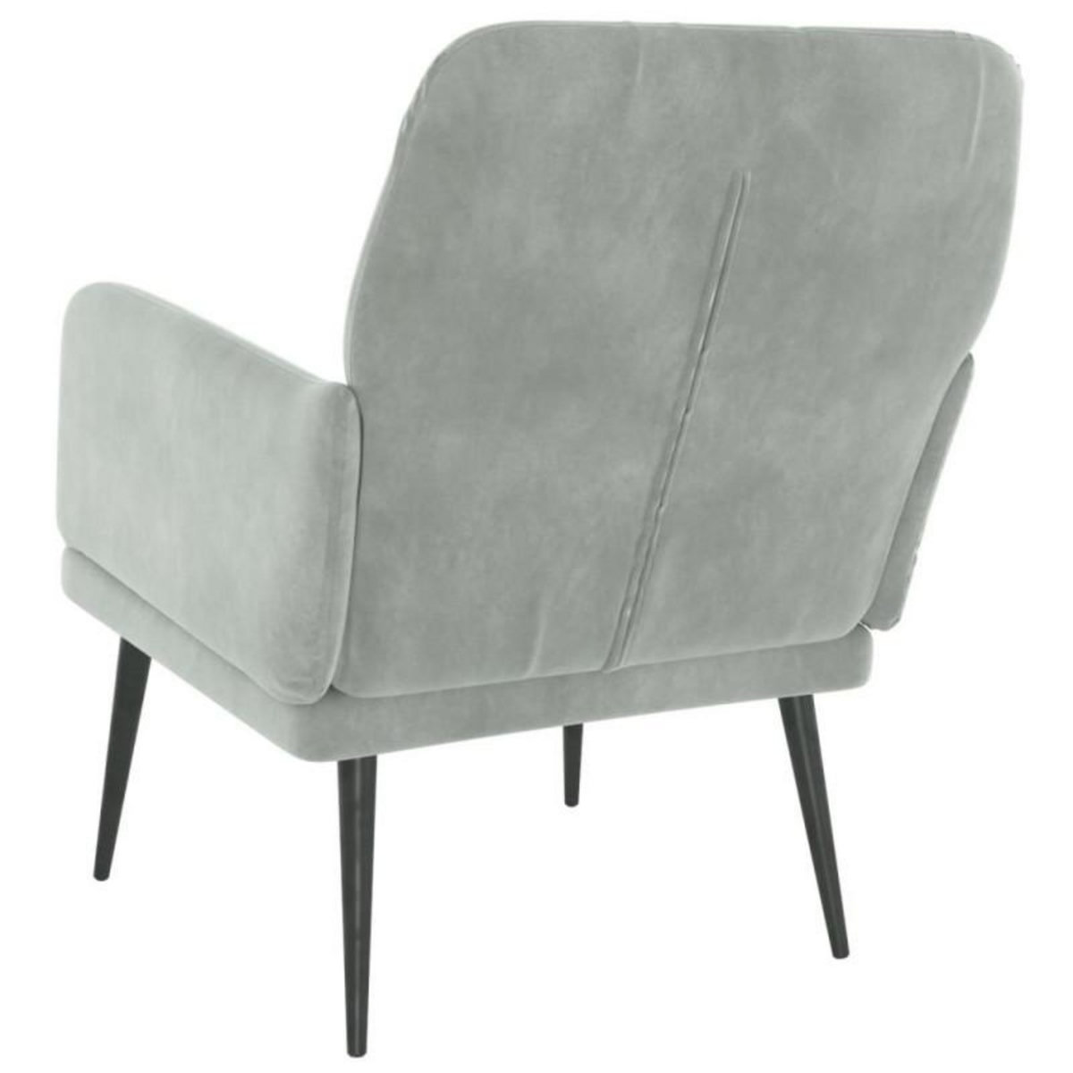 VIDAXL Fauteuil Gris clair 62x79x79 cm Velours