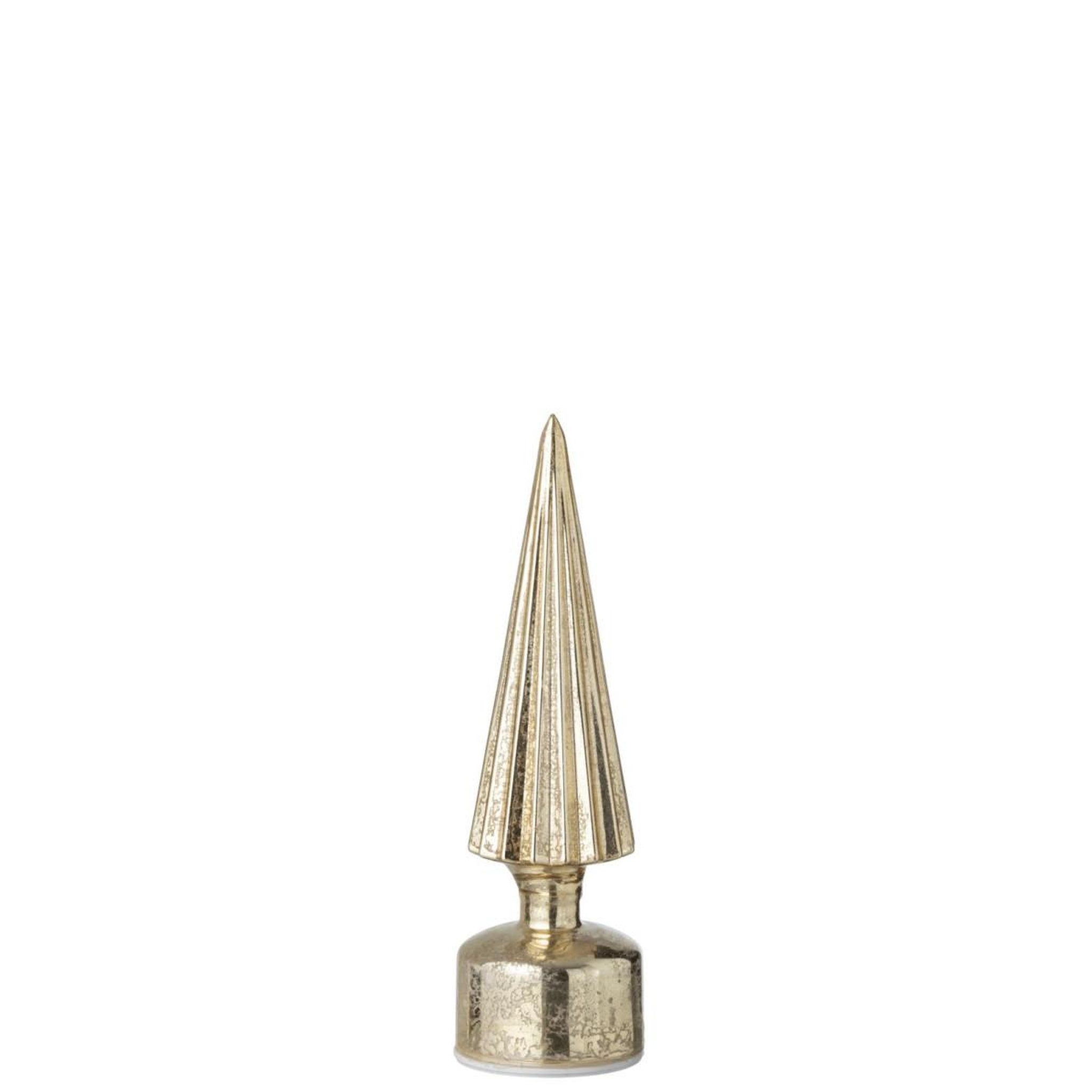 Voir la diapositive 2 : J-LINE Sapin tournant à led  lenard  31cm doré
