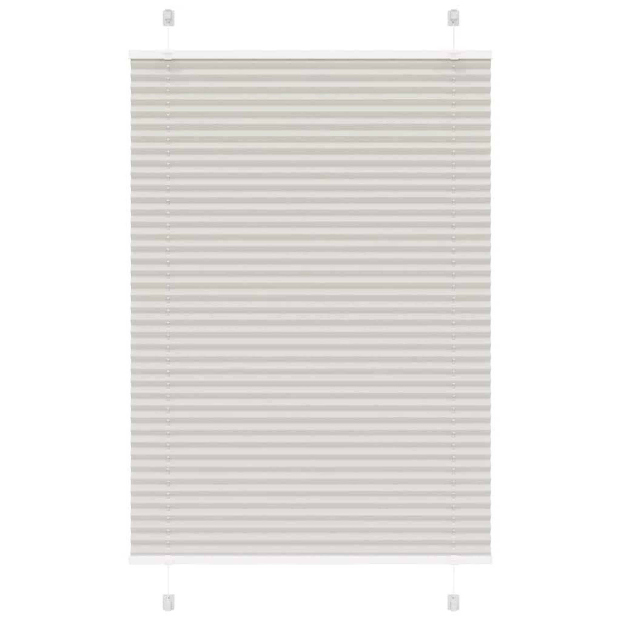 VIDAXL Store plisse gris clair 85x100 cm largeur du tissu 84,4 cm