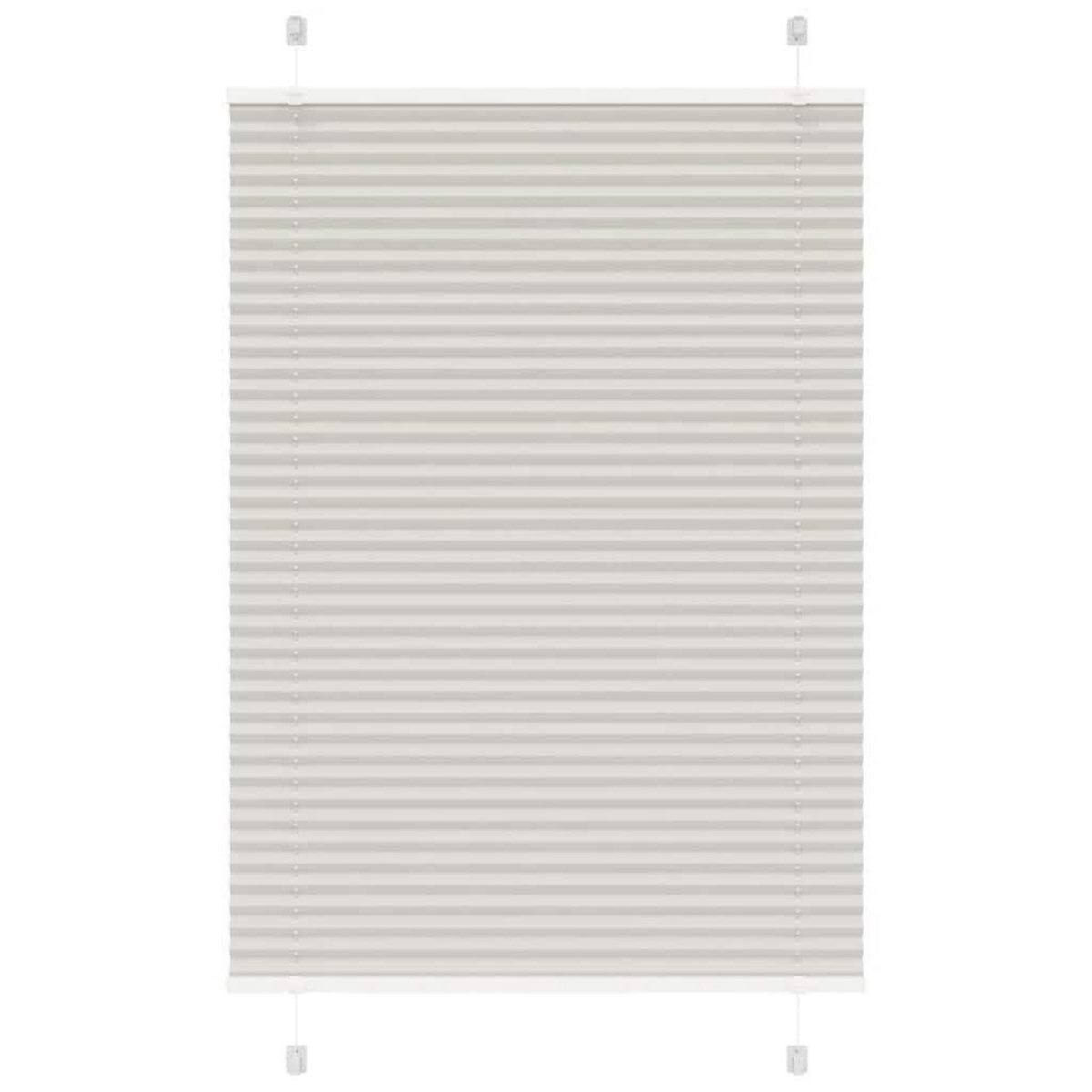 VIDAXL Store plisse gris clair 85x100 cm largeur du tissu 84,4 cm