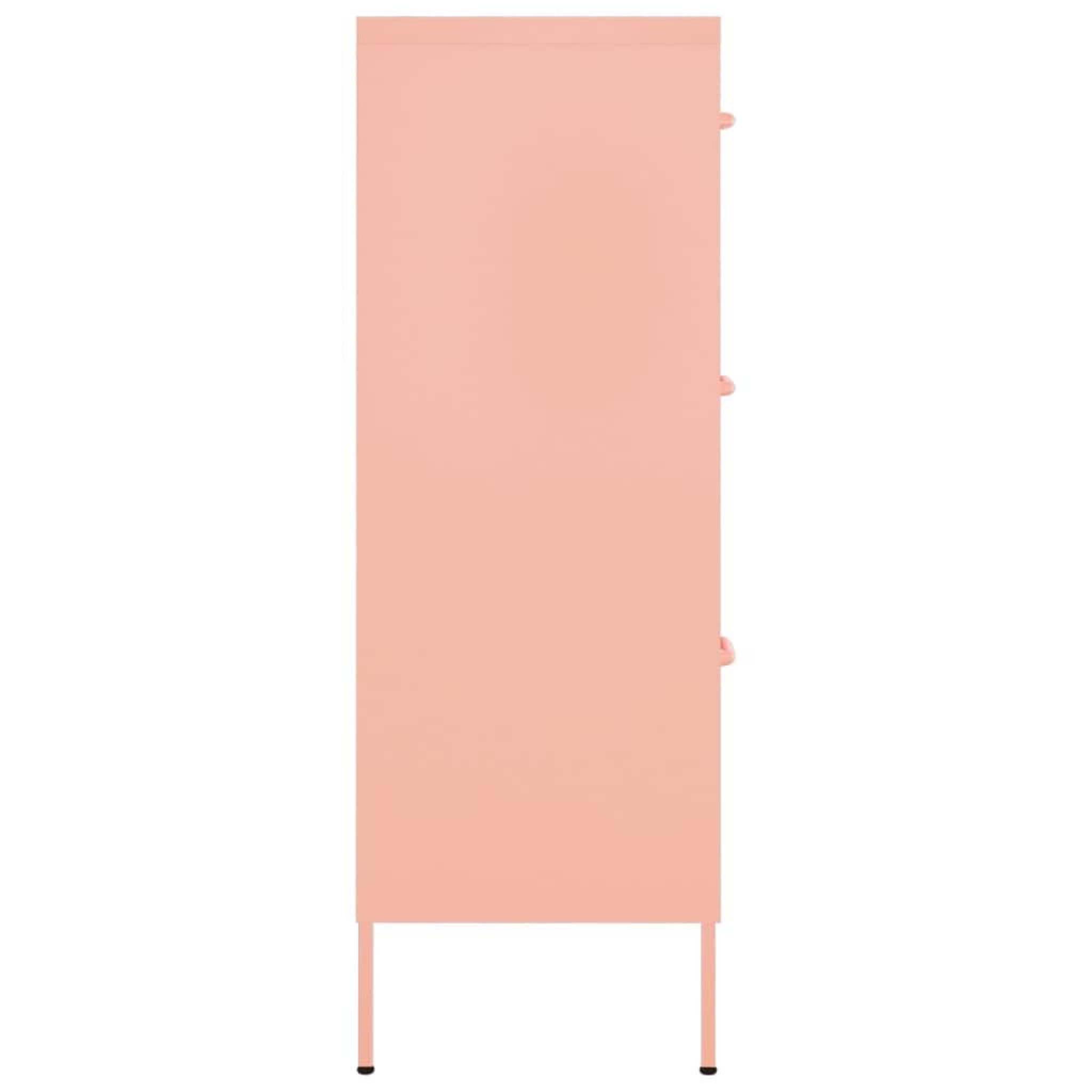 Voir la diapositive 4 : VIDAXL Armoire a tiroirs Rose 80x35x101,5 cm Acier