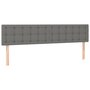 Voir la diapositive 4 : VIDAXL Tete de lit a LED Gris fonce 160x5x78/88 cm Tissu