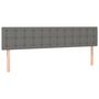 Voir la diapositive 4 : VIDAXL Tete de lit a LED Gris fonce 160x5x78/88 cm Tissu