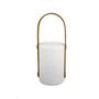 Voir la diapositive 2 : Galix Lanterne portative rechargeable USB - GALIX - Bambou/Plastique - 4 LED WRGB - 1500mAh - Blanc