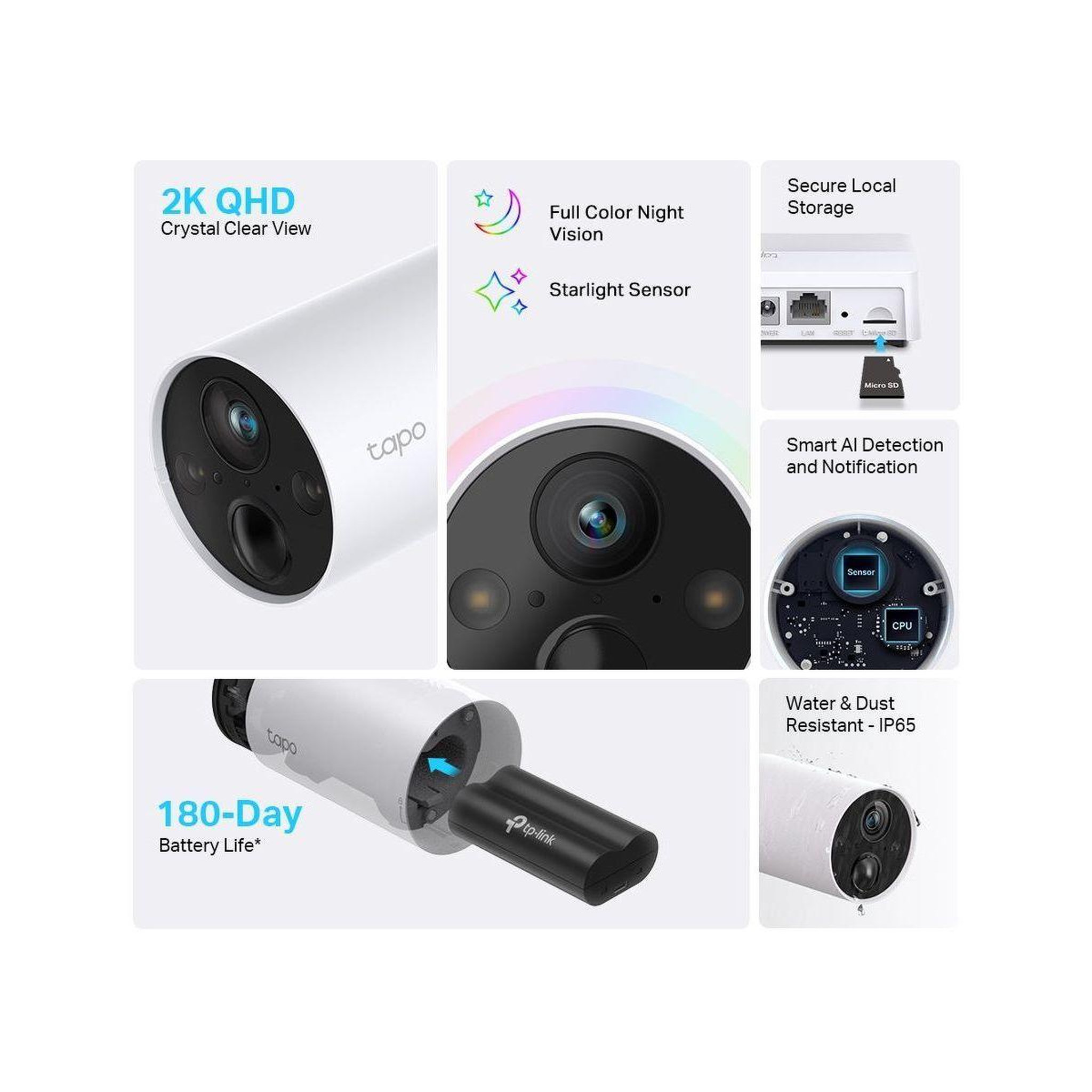 Voir la diapositive 4 : TP-LINK Caméra de surveillance Tapo C420 2 caméras 2K wifi sans fil