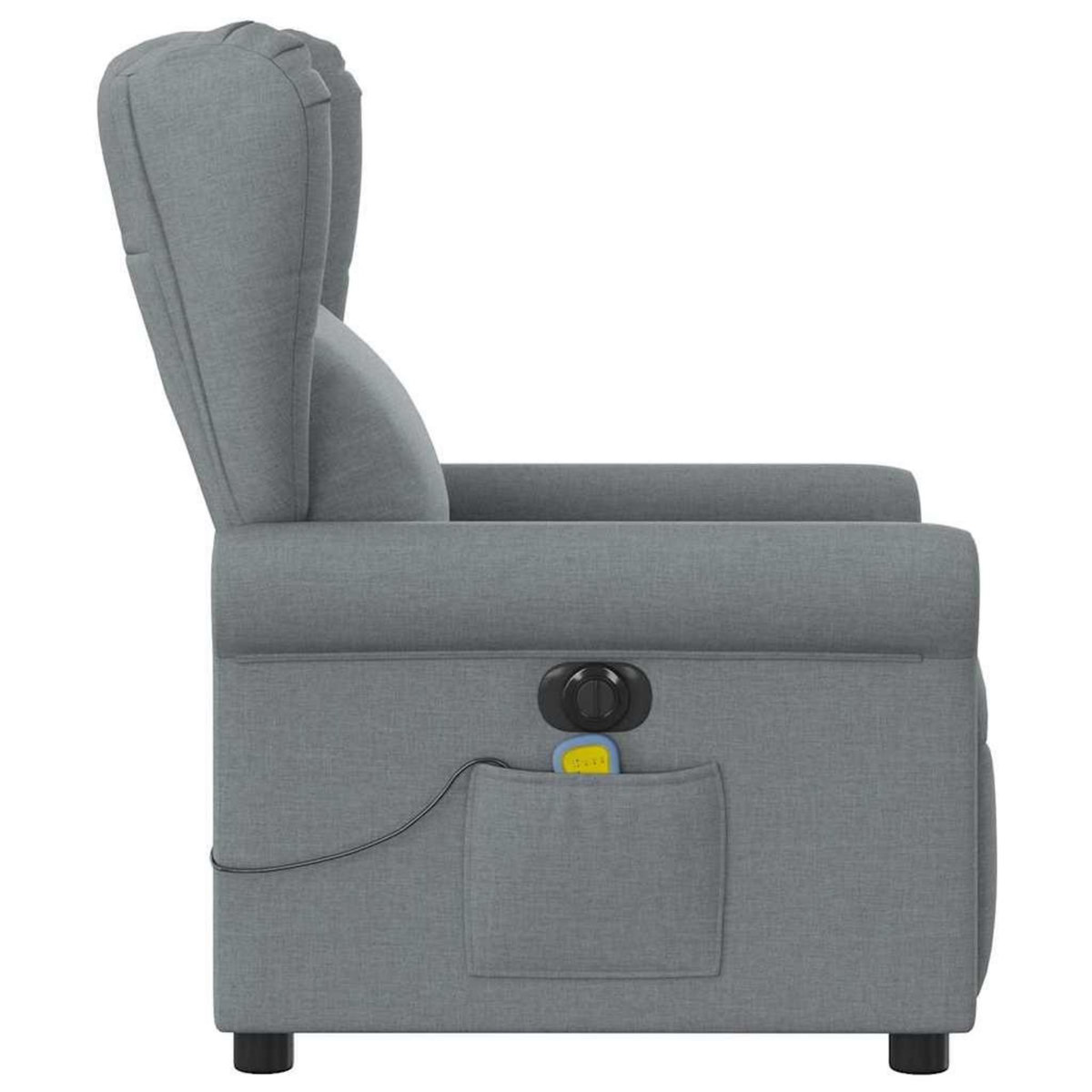 VIDAXL Fauteuil de massage inclinable electrique gris clair tissu