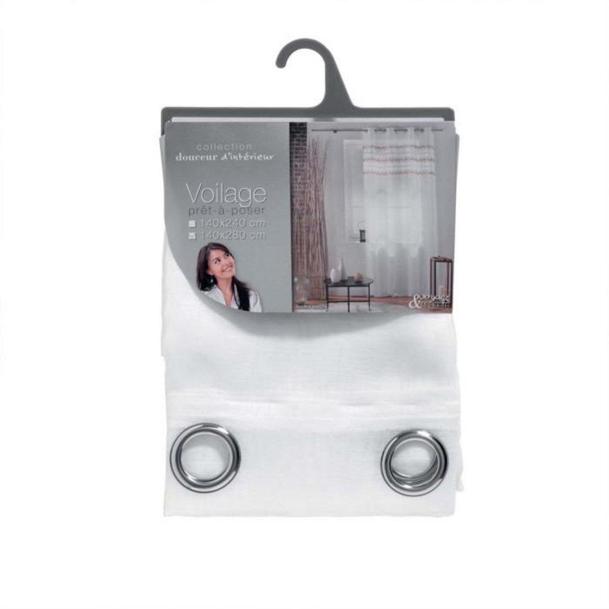 Paris Prix Rideau Voilage à Œillets  Sandina  140x280cm Lin