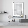 Voir la diapositive 2 : HOMCOM Miroir lumineux LED 22 W interrupteur tactile étagère intégrée 50L x 4l x 70H cm