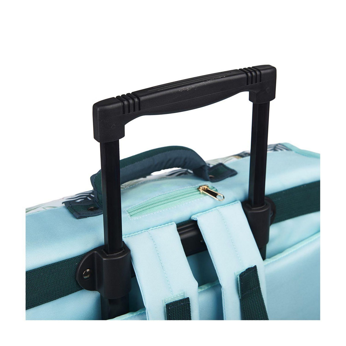 AUCHAN Cartable à roulettes 41 cm CM1/CM2 bleu Tropical Move