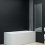 Voir la diapositive 4 : VIDAXL Cabine de douche pliable 3 panneaux ESG 130x138 cm