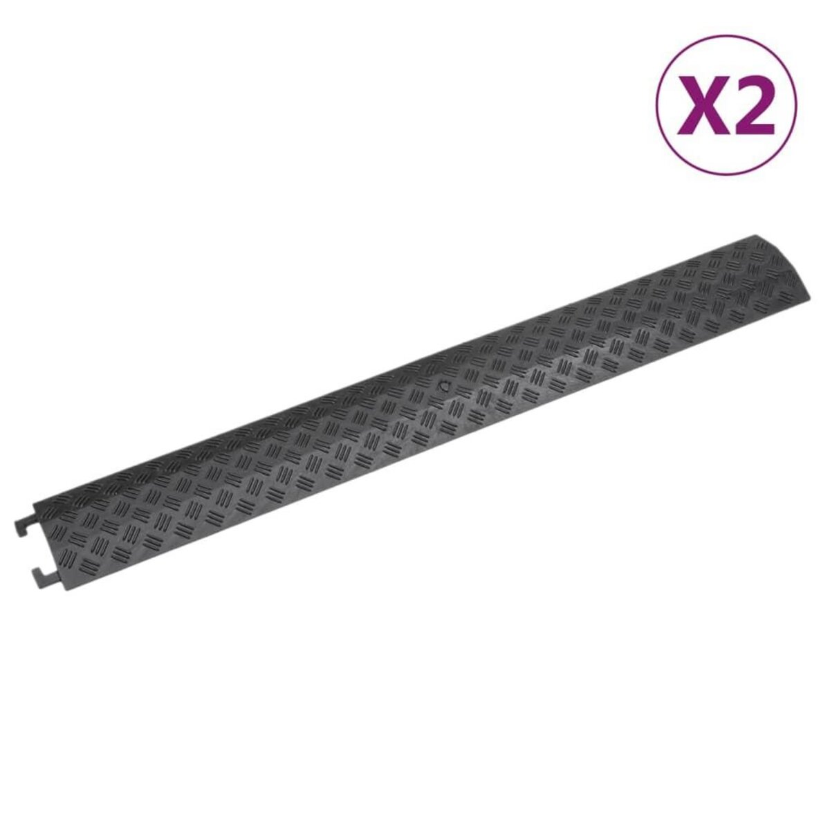 VIDAXL Rampes de protection de cable 2 pcs 98,5 cm Noir