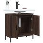 Voir la diapositive 4 : VIDAXL Armoire lavabo de salle de bain chene marron 60x30x60 cm